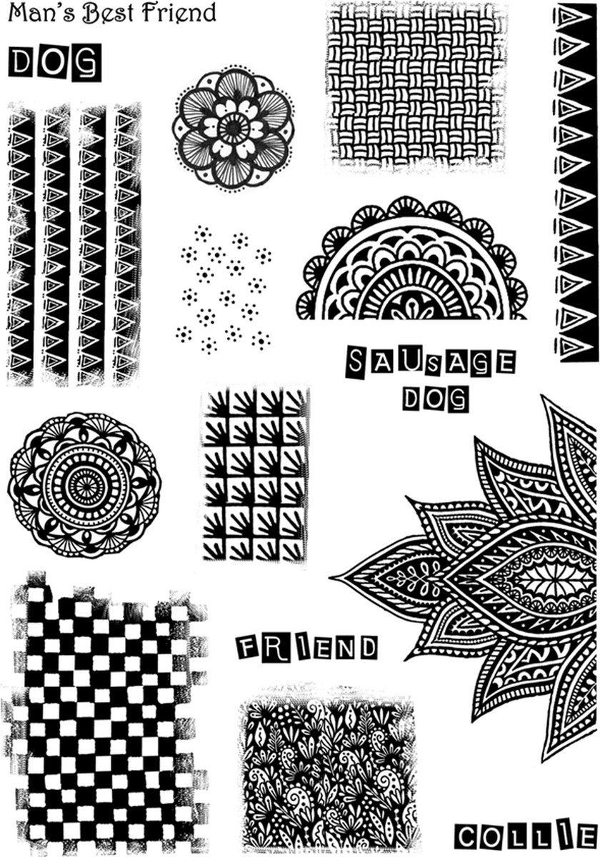 Man's Best Friend Unmounted Rubber Stamps (CI-595)