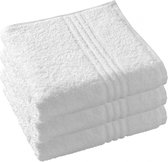 handdoek Othello 50 x 100 cm katoen wit 3 stuks