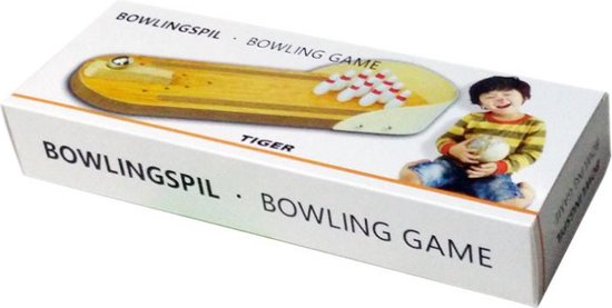 Afbeelding van het spel Bowling/kegel mini speelgoed set - Bowlen - Kegelen - Houten binnenspeelgoed - Mini Bowlingspel