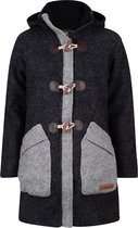 Gebreid Wollen Dames Vest van Schapenwol met Polyester Fleece voering en afneembare capuchon - SHAKALOHA - W Gale ZH Antracite M