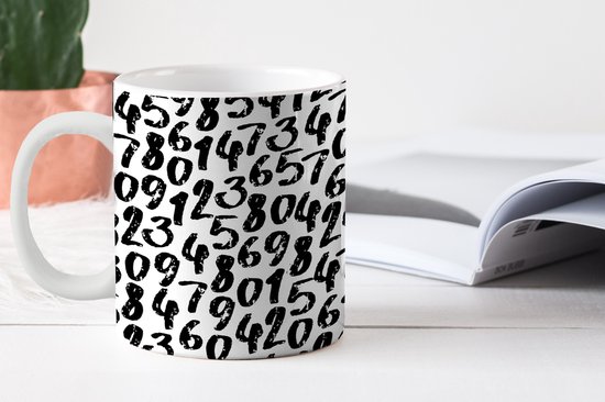 Mug - Mug à café - Chiffres - Vintage - Chiffres - Motifs - Mugs - 350 ML - Tasse - Tasses à café - Tasse à thé