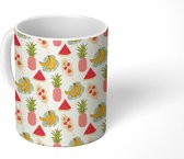 Mok - Koffiemok - Fruit - Tropisch - Regenboog - Patronen - Mokken - 350 ML - Beker - Koffiemokken - Theemok
