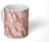 Mok - Steen - Design - Marmer print - Roze - Mokken - 350 ML - Beker - Uitdeelcadeautjes