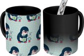 Magische Mok - Foto op Warmte Mokken - Koffiemok - Pinguïns - Dieren - Winter - Design - Magic Mok - Beker - 350 ML - Theemok