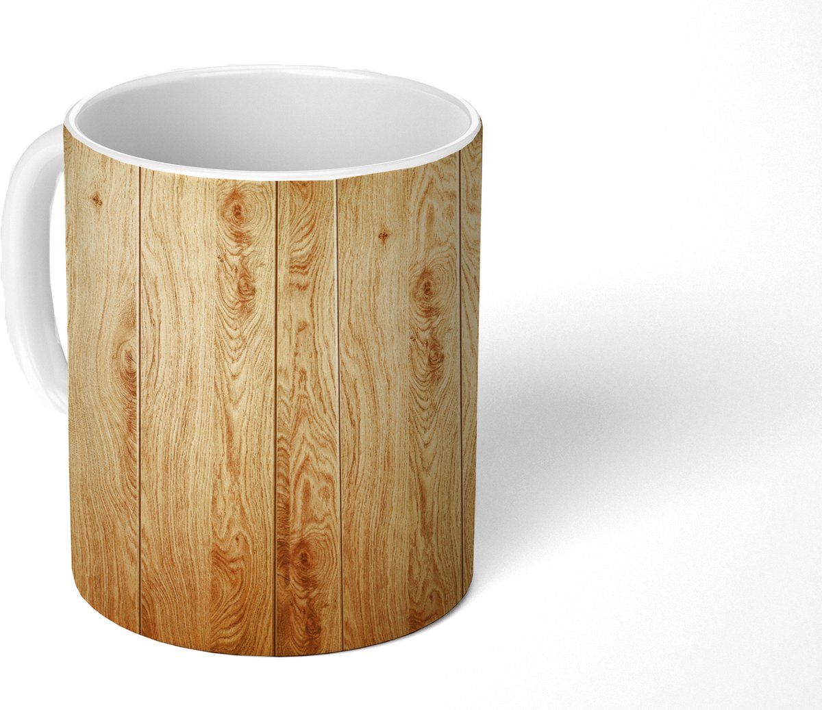Mok - Patronen - Planken - Natuur - Mokken - 350 ML - Beker - Uitdeelcadeautjes