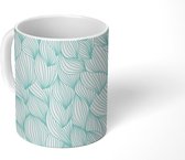 Mok - Patronen - Zee - Abstract - Planten - Mokken - 350 ML - Beker - Uitdeelcadeautjes