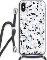 Case Company® - iPhone XS Max hoesje met Koord - Terrazzo N°1 - Telefoonhoesje met Zwart Koord - Extra Bescherming aan alle Kanten en Over de Schermrand