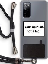 Case Company® - Samsung Galaxy S20 FE / S20 FE 5G hoesje met Koord - Your opinion - Telefoonhoesje met Zwart Koord - Bescherming aan alle Kanten en Over de Schermrand