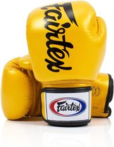 Gants de boxe Fairtex Deluxe Tight-Fit - Jaune doré - 12 oz