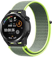 Nylon Smartwatch bandje - Geschikt voor Strap-it Huawei Watch GT Runner nylon band - fluoriserend - GT Runner - 22mm - Strap-it Horlogeband / Polsband / Armband