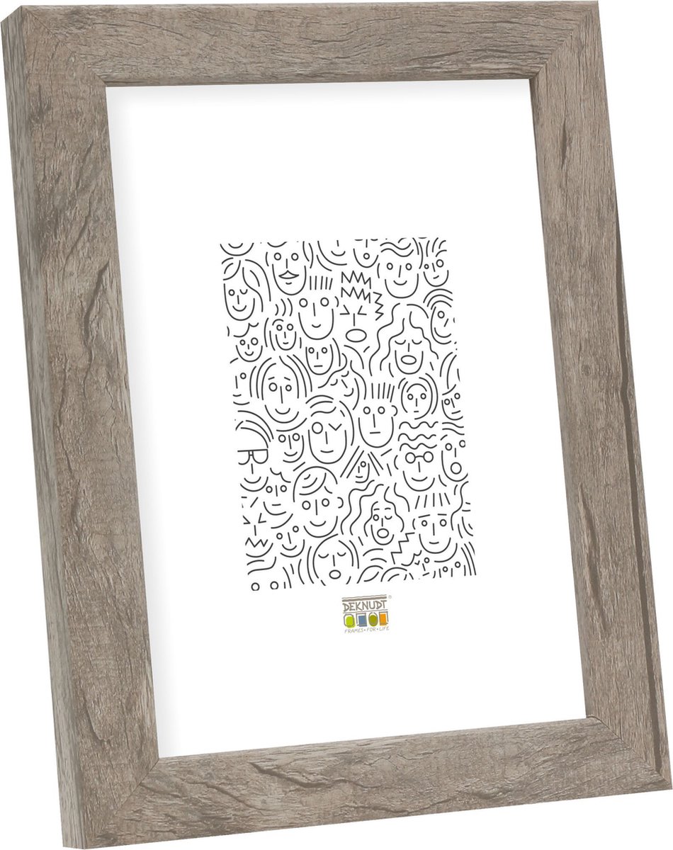 Deknudt Frames fotolijst S45RH7 - grijs-beige - hout - 10x20 cm