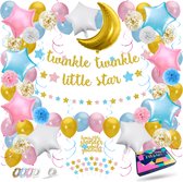 Fissaly 112 Stuks Twinkle Twinkle Little Star Gender Reveal Versiering Decoratie - Slingers, Ballonnen & Accessoires