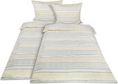 Beautissu Viola - Dekbedovertrek Flanel Tweepersoons - 2x Dekbed 155x220 cm & 2x Kussensloop 80x80 cm – Flanellen Dekbedhoes Creme