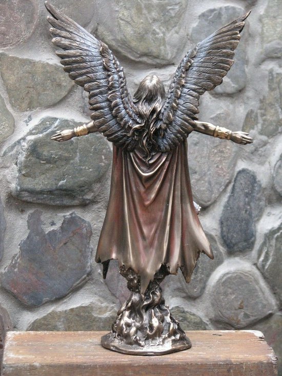 Statuette Gabriel En Polyrésine Bronze - Décoration D'intérieur Style Antique