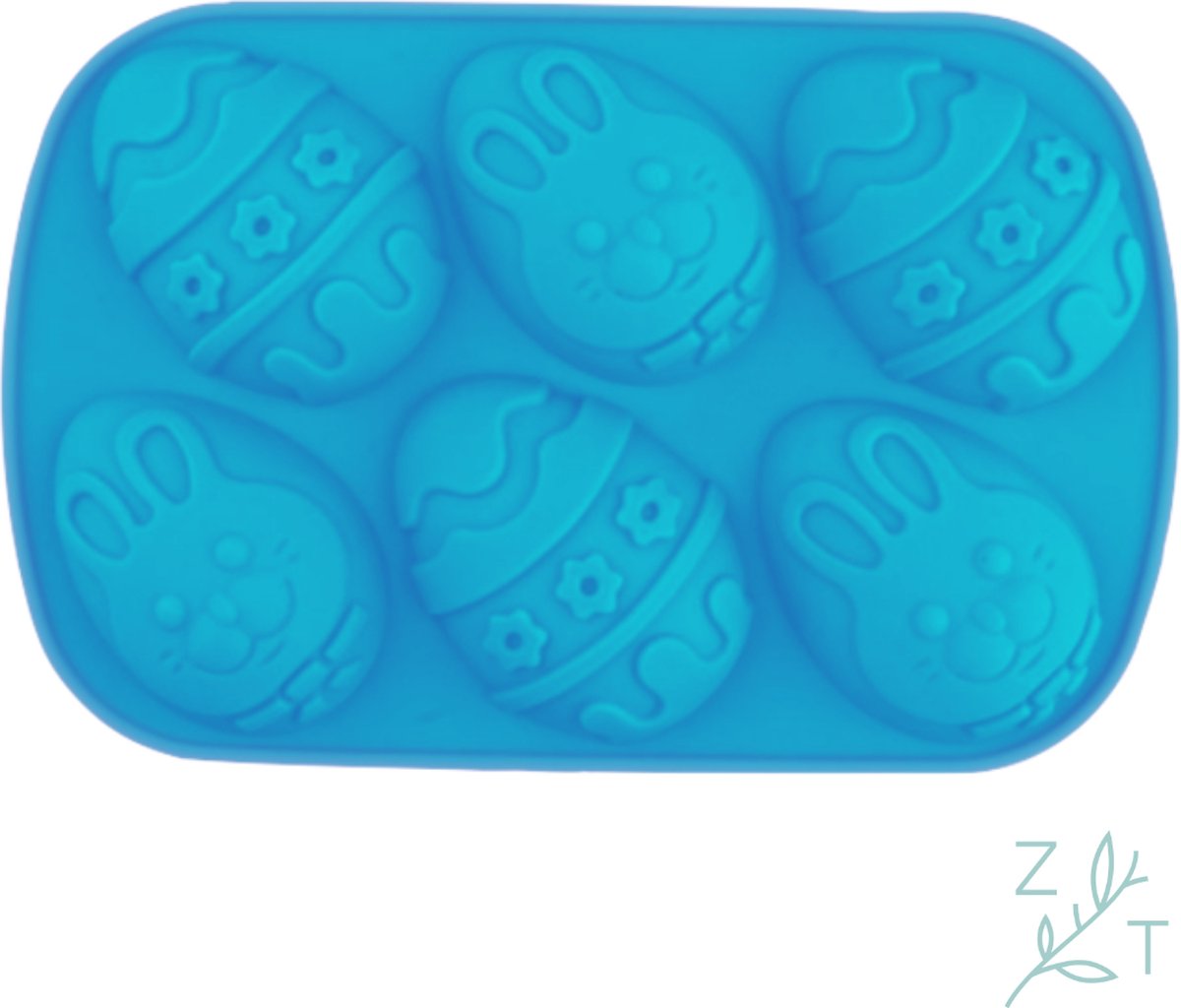 ZijTak - Paasei bakvorm - Blauw - Pasen - Chocolade vorm - Cake - Gebak - Siliconen - Dessert - Herbruikbaar