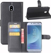 LuxeBass Hoesje geschikt voor Book Case Hoesje Samsung Galaxy J3 (2017) - Zwart - telefoonhoes - gsm hoes - telefoonhoesjes