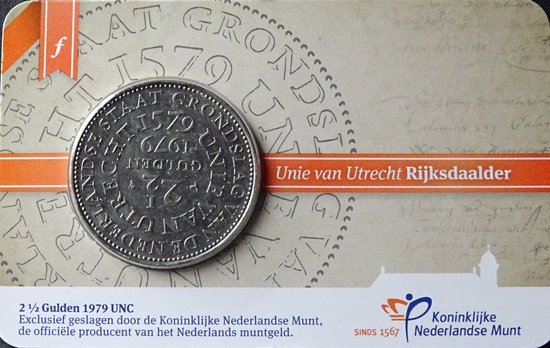 Thumbnail van een extra afbeelding van het spel Unie van Utrecht Rijksdaalder 1979 in coincard