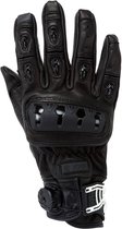 KNOX ORSA LEATHER BLACK MKII MOTORCYCLE GLOVES M - Maat M - Handschoen