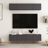 Tv-meubelen 4 st 80x30x30 cm spaanplaat grijs