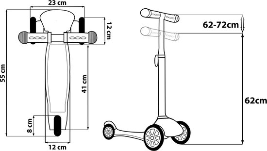 Disney 3-wheel Jeugdscooter Groen
