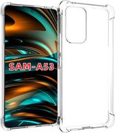 Samsung Galaxy A53 Hoesje - MobyDefend Transparante Shockproof TPU Gelcase - Verstevigde Hoeken - Volledig Doorzichtig - GSM Hoesje - Telefoonhoesje Geschikt Voor: Samsung Galaxy A