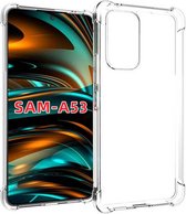 Samsung Galaxy A53 Hoesje - MobyDefend Transparante Shockproof TPU Gelcase - Verstevigde Hoeken - Volledig Doorzichtig - GSM Hoesje - Telefoonhoesje Geschikt Voor Samsung Galaxy A53