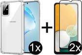 iParadise Samsung A13 Hoesje - Samsung Galaxy A13 4G hoesje shock proof case transparant - Full Cover - 2x Samsung A13 Screenprotector