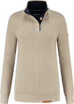 Travelin' Outdoor Jumper Solna - Damestrui - Dun gebreid - Beige Zand - Maat XXL