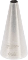spuitmond 5,5 x 0,7 cm RVS zilver