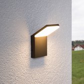 Lucande - LED wandlamp buiten - 1licht - aluminium, kunststof - H: 16.5 cm - grafietgrijs, wit - Inclusief lichtbron