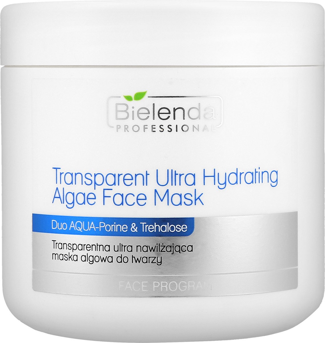 Bielenda Professional - Face Program Trasparent Ultra Hydrating Algae Face Mask Translucent Ultra Moisturizing Algae Face Mask 190G