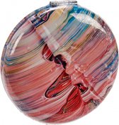 make-upspiegel abstract rond 8 x 2,4 cm glas rood