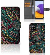 GSM Hoesje Geschikt voor Samsung Galaxy A22 4G | M22 Flip Case Aztec