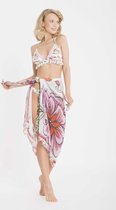 Vacanze Italiane - Persian-Garden sarong/pareo Wit - maat One size - Bloemenprint, Wit - Dames