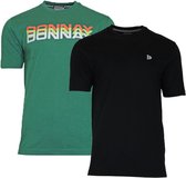 2-Pack Donnay T-shirts (599009/599008) - Heren - Forest Green/Black - maat XXL