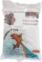 filterwatten aquarium fijn 100 gram nylon wit