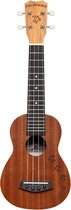 Islander MS-4-HNS - Traditionele sopraan-ukelele met mahonie bovenblad en Honu schildpadgravure