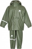 regenpak Basic junior polyester legergroen 2-delig mt 70