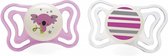 fopspeen koala/streep Physio Light roze/wit 2 stuks