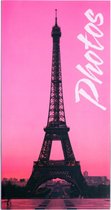 fotoalbum Paris paperback 10 x 15 cm roze