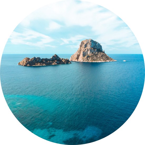 Muurcirkel  wandcirkel - voor buiten of binnen - Ibiza No7 - Strand - Ø 50 cm