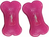 hondentrainer bot 29 x 16,5 cm PVC roze 2 stuks