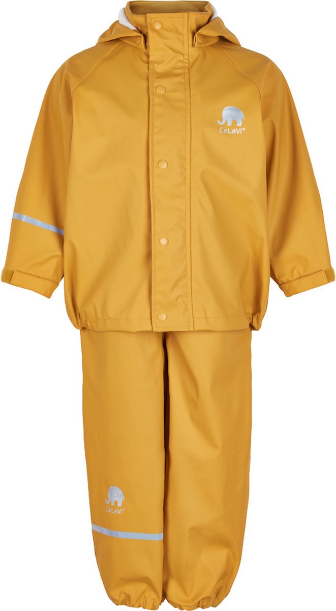 CeLaVi - Basic regenpak voor kinderen - Mineraalgeel - maat 90 (86-98cm)