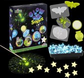 Grafix 4 in 1 Experimenteerdoos Glow in the Dark | Wetenschap speelgoed | Glow in the Dark stuiterbal - Groeiende Glow Kristallen - Glow in the Dark Sterren - Glow in the Dark Insecten | Educ