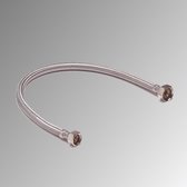 Tuyau de raccordement métallique flexible 3/8 femelle x 1/2 femelle longueur 35cm pour robinet de fontaine ou robinet de cuisine 2 trous