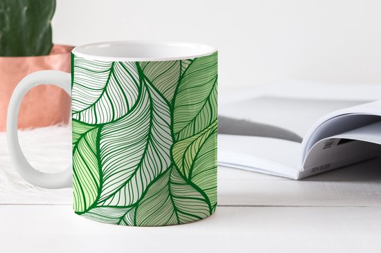 Mug - Tasse à café - Feuilles - Croquis - Vintage - Motifs - Mugs - 350 ML - Tasse - Tasses à café - Tasse à thé