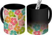 Magische Mok - Foto op Warmte Mokken - Koffiemok - Hibiscus - Tropisch - Design - Magic Mok - Beker - 350 ML - Theemok