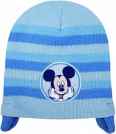 babymuts Mickey junior acryl lichtblauw/blauw one-size