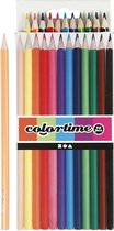 Colortime kleurpotloden, vulling: 3 mm, diverse kleuren, basis, 12stuks