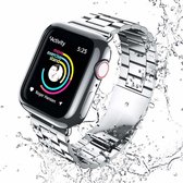 Strap-it Band geschikt voor Apple Watch - stalen band - zilver - Maat: 42 - 44 - 45mm